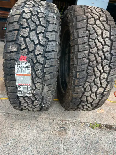 Two brand new winter/ all season one on the rim 20” fits dodge ram.
