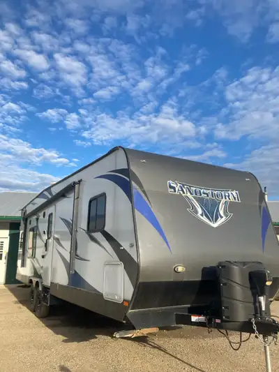 This camper has everything you need. It has hot water on demand and a Onan generator on board, fuel...