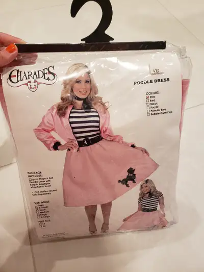 Charades Pink Poodle Dress Adult Costume Size Small, View more