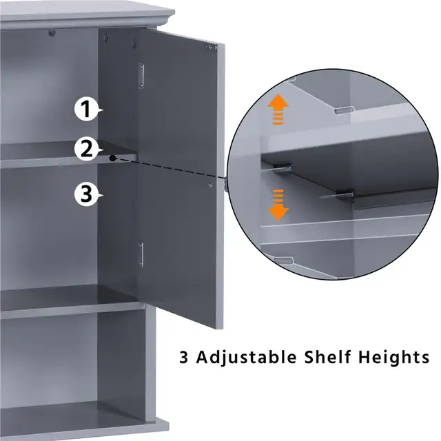 Wall-Mounted Cabinet 4 tier with Shelf for Living Room in Hutches & Display Cabinets in Markham / York Region - Image 8