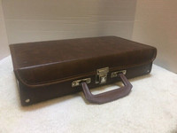 60s 70s Vintage Retro Classic 24 CASSETTE Brown BRIEFCASE