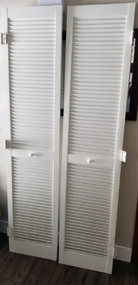 Two vintage closet doors