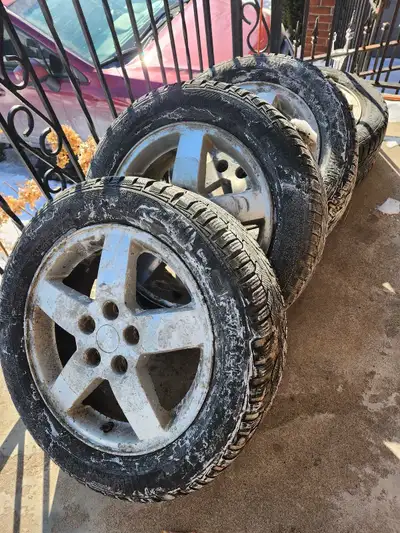 I'm selling a set of four winter tires mounted on rims, size 205/55/R16. These tires are used but st...
