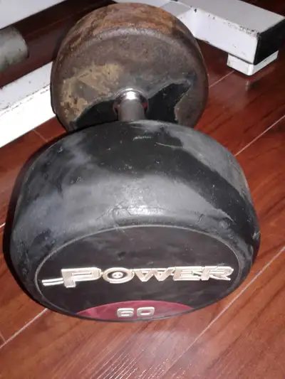 60 pounds beat up dumbbell for $50 , View more