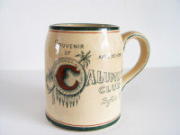 1912 Calumet Club Souvenir Mug, Buffalo N.Y.: Buffalo Pottery