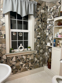 Mosaic/stone tiled accent walls