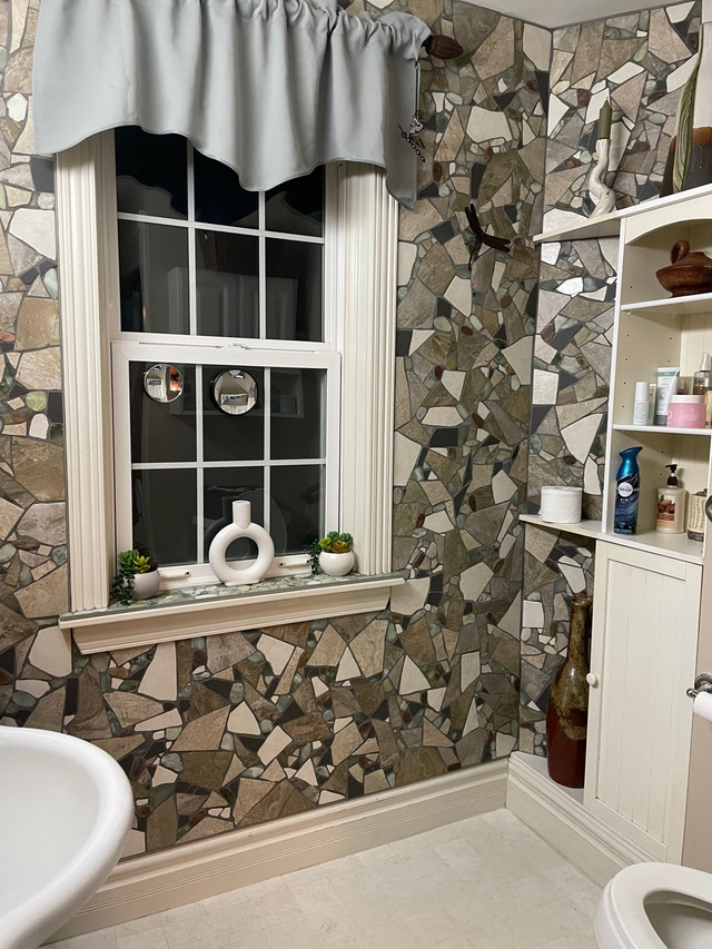 Mosaic/stone tiled accent walls in Renovations, General Contracting & Handyman in Bedford