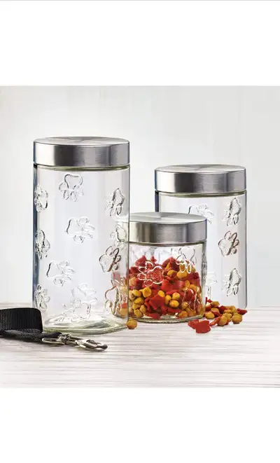 New Pet Glass Storage Canister (set of 3), View more