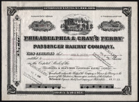 1935 Philadelphia & Gray’s Ferry Passenger Railway Company Stock