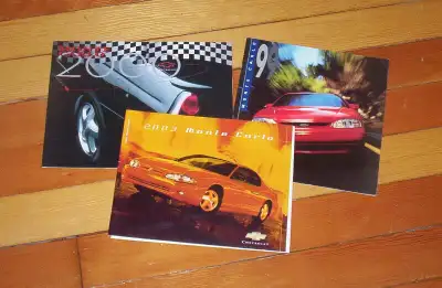 1999 new car brochure for Chevrolet Monte Carlo - excellent condition! From a pet free and smoke fre...