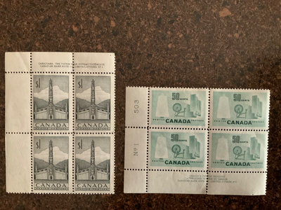 Stamps 2 mint corner plate blocks, View more