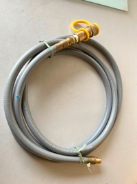 NATURAL GAS BBQ EXTENSION HOSE - BRASS FITTINGS-10' 6"