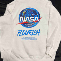 Beautiful NASA White fleece hoodie (XL)