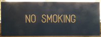 ORIGINAL VINTAGE STYRENE "NO SMOKING" SIGN 17" x 6"