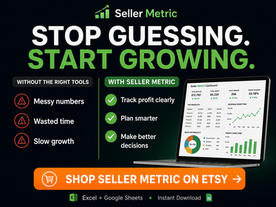 Etsy Seller Tools | Excel & Google Sheets Templates to Track Pro, View more