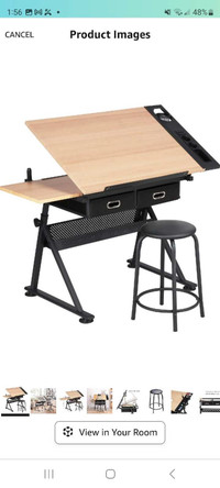 Height adjustable art, painting, drawing table