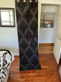 Brocade Black Curtains
