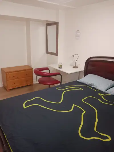 A brand new private day room with a queen-size bed, View more