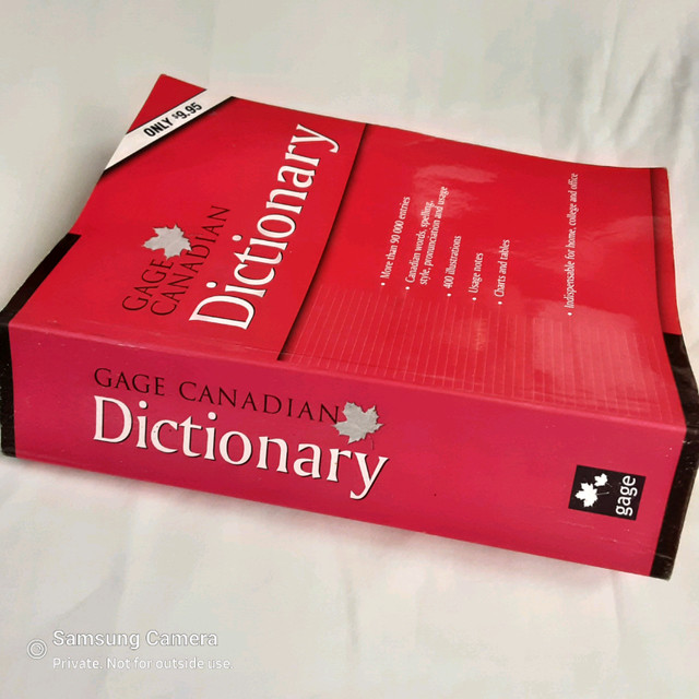 1983 Gage Canadian Dictionary, Canadian Words and Spelling in Other in Calgary - Image 3