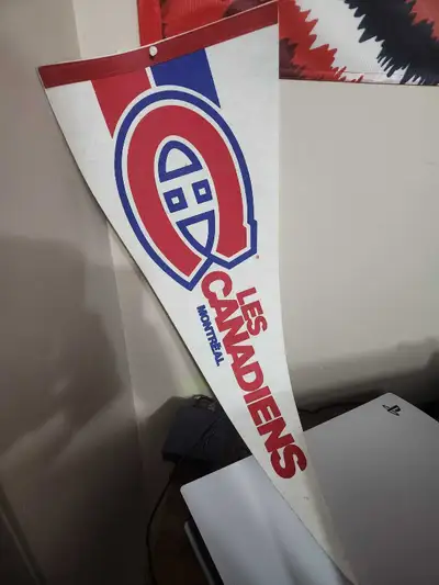 Show off your team spirit with this vintage Montreal Canadiens pennant! This is a used item with the...
