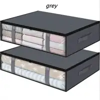 Grey Under Bed Storage Bag  & Wrought iron & wicker shelf