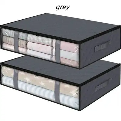 Grey Under Bed Storage Bag  & Wrought iron & wicker shelf, View more