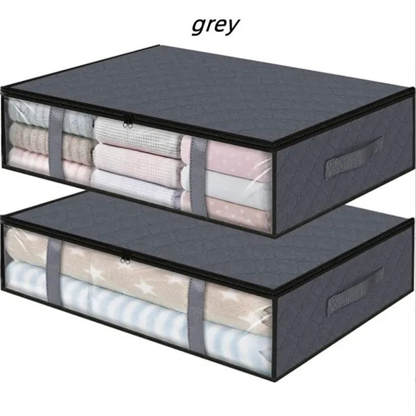 Grey Under Bed Storage Bag  & Wrought iron & wicker shelf in Dressers & Wardrobes in Oshawa / Durham Region