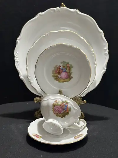 Love Story Fragonard couple dinner place setting , garage sale,, View more
