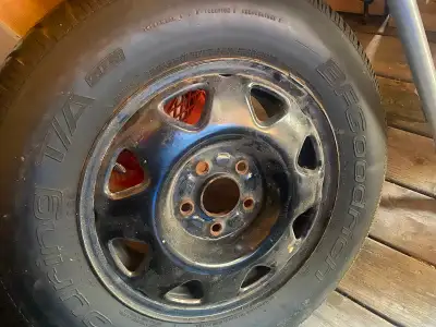 Spare tire and rim 205/70r15 bf Goodrich tire 2 front cv axles left and right all items are used. Do...