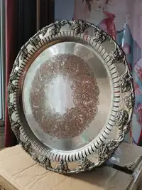 Plateau cuivre plaqué argent - Silver on Copper Platter