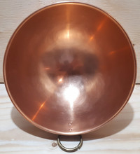 Vintage 9" 406g Copper Mixing Bowl; Round Base; #3; Louisbourg
