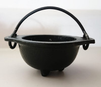 Vintage Miniature Cast Iron Cauldron