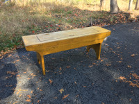 Wooden/rustic cedar bench with storage