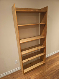 Make an Offer - Solid Pine Bookcase Adjustable Shelf Heights