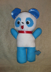 Vintage 50's/60's GANZ BROS Carnival Prize 11" Panda Teddy Bear