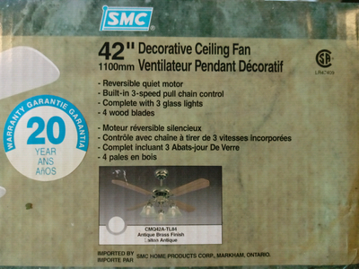 42 inch Ceiling Fan New - White colour, View more