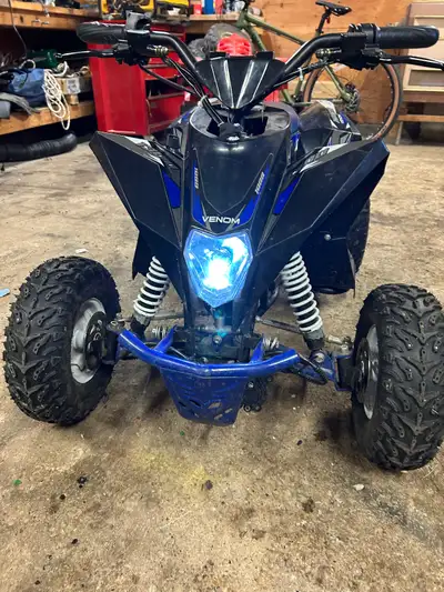 Kids electric quad. 1300w venom motorsports (you can google, plenty of vids online). Issues: Battery...