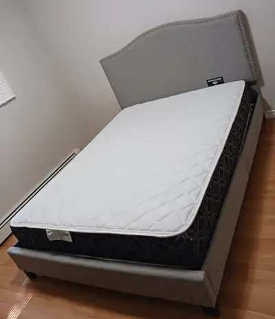 SOLD- Queen Bed Frame and Kingsdown Mattress, View more