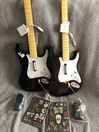 Nintendo Wii Stratocaster Wireless Guitar Controllers w dongles