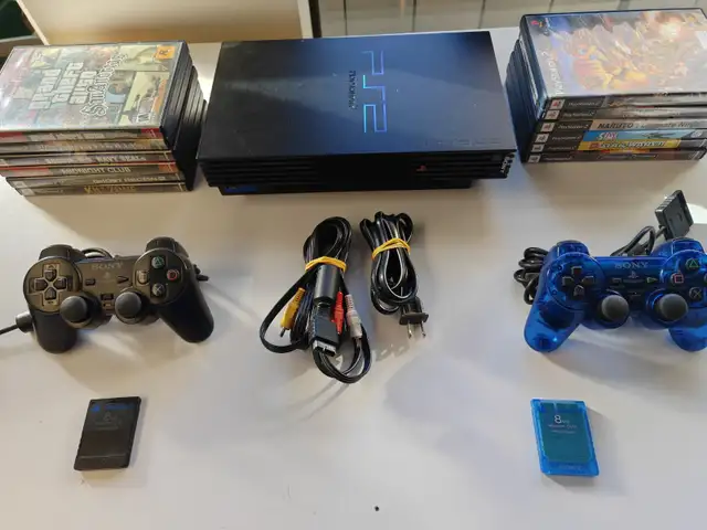 PS2 Console Bundle - Tested, 2 Controllers, 12 Games, GTA SA in Older Generation in New Glasgow - Image 4