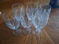 Crystal water goblets (6)