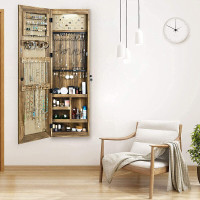 SRIWATANA Jewelry Armoire Cabinet, Solid Wood Jewelry Organizer