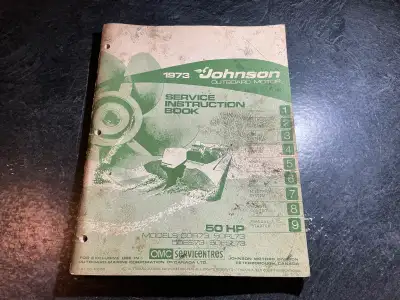 1973 Johnson Outboards 50 HP Models Service Manual 2 Cylinder, View more