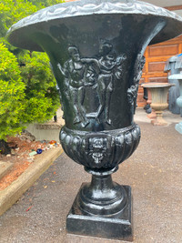 39 inch high cast iron urn planters 1200 dollars
