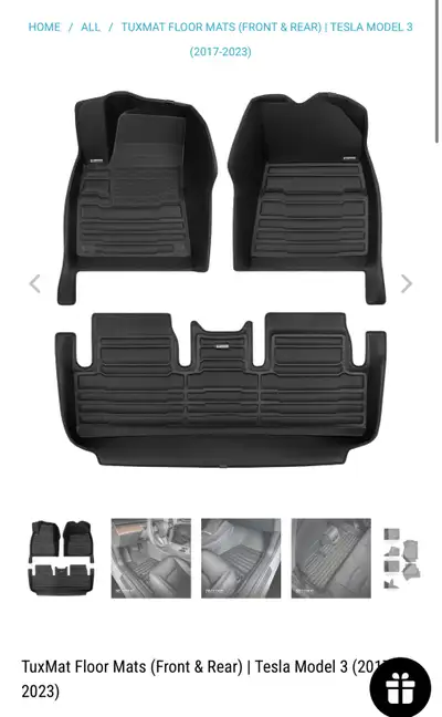 TuxMat Floor Mats Tesla Model 3, View more