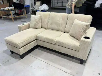 Corduroy Sectional Sofa, View more