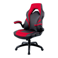 Emerge Vortex Bonded Leather Gaming Chair - Black/Red