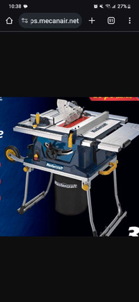 Master craft 10 inch table saw