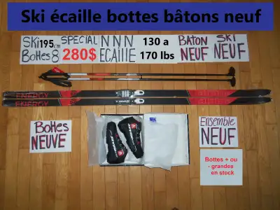 Ensembles ski de fond écaille ENSEMBLES COMPLET NEUF, View more