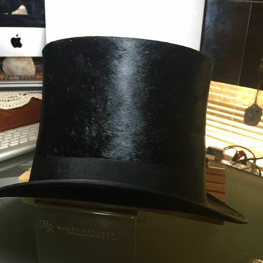 Antique Victorian Era Top Hat Cylinder Hat and Box in Arts & Collectibles in Vancouver